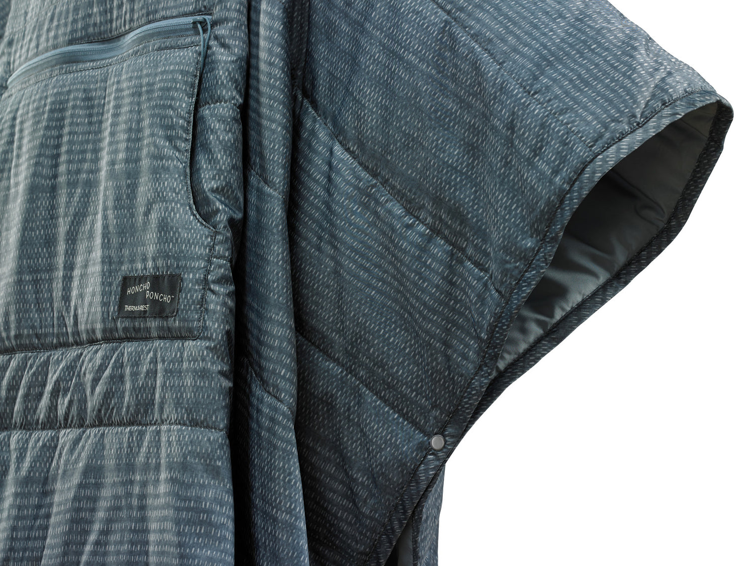 Thermarest Honcho Poncho Blue Woven Print