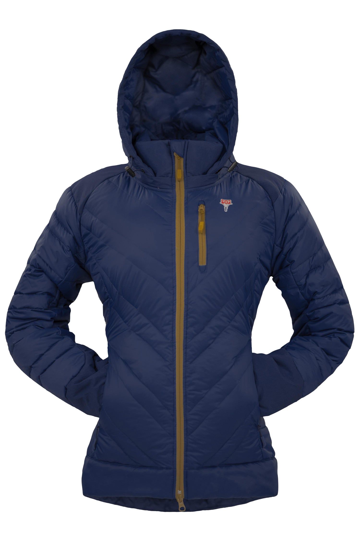 Grüezibag Lightful DownWool Jacket W Saphir Blue - Mustard