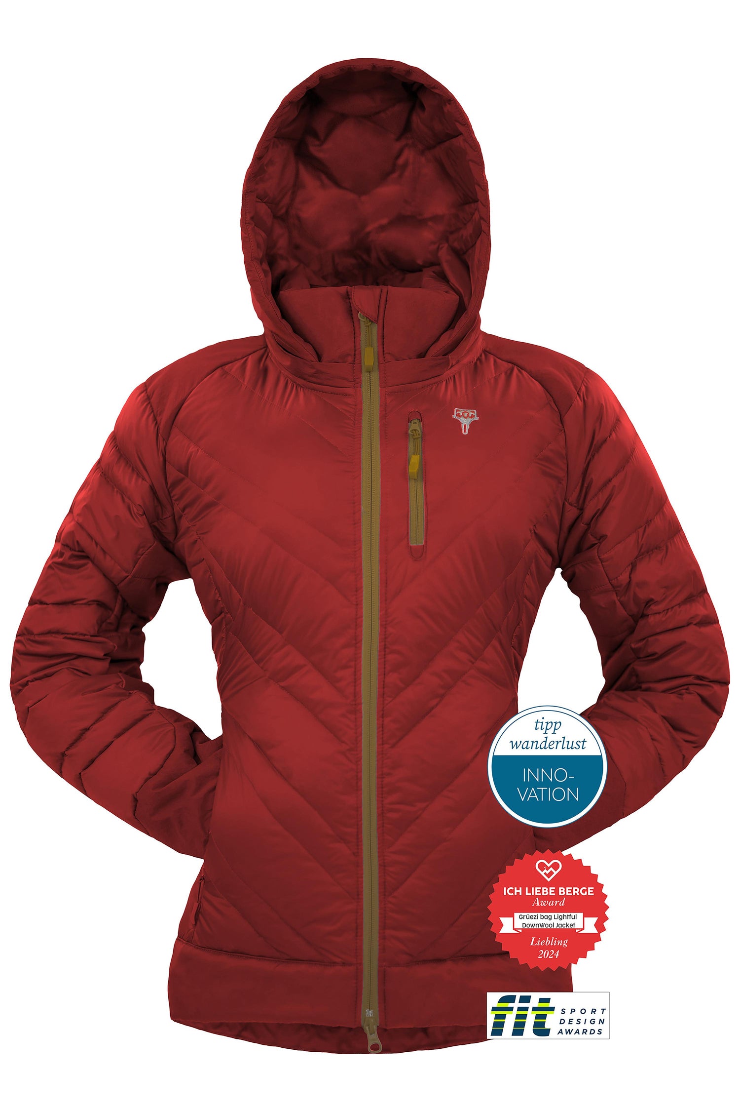 Grüezibag Lightful DownWool Jacket W Cherry - Mustard