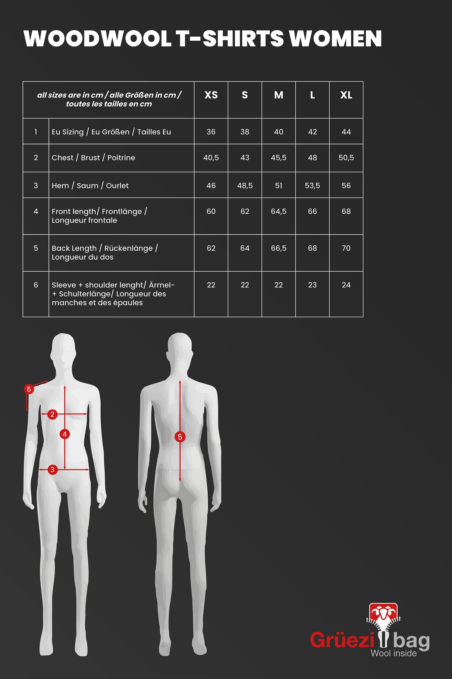 Grüezibag WoodWool T-Shirt Lady Burnham Slate Grey