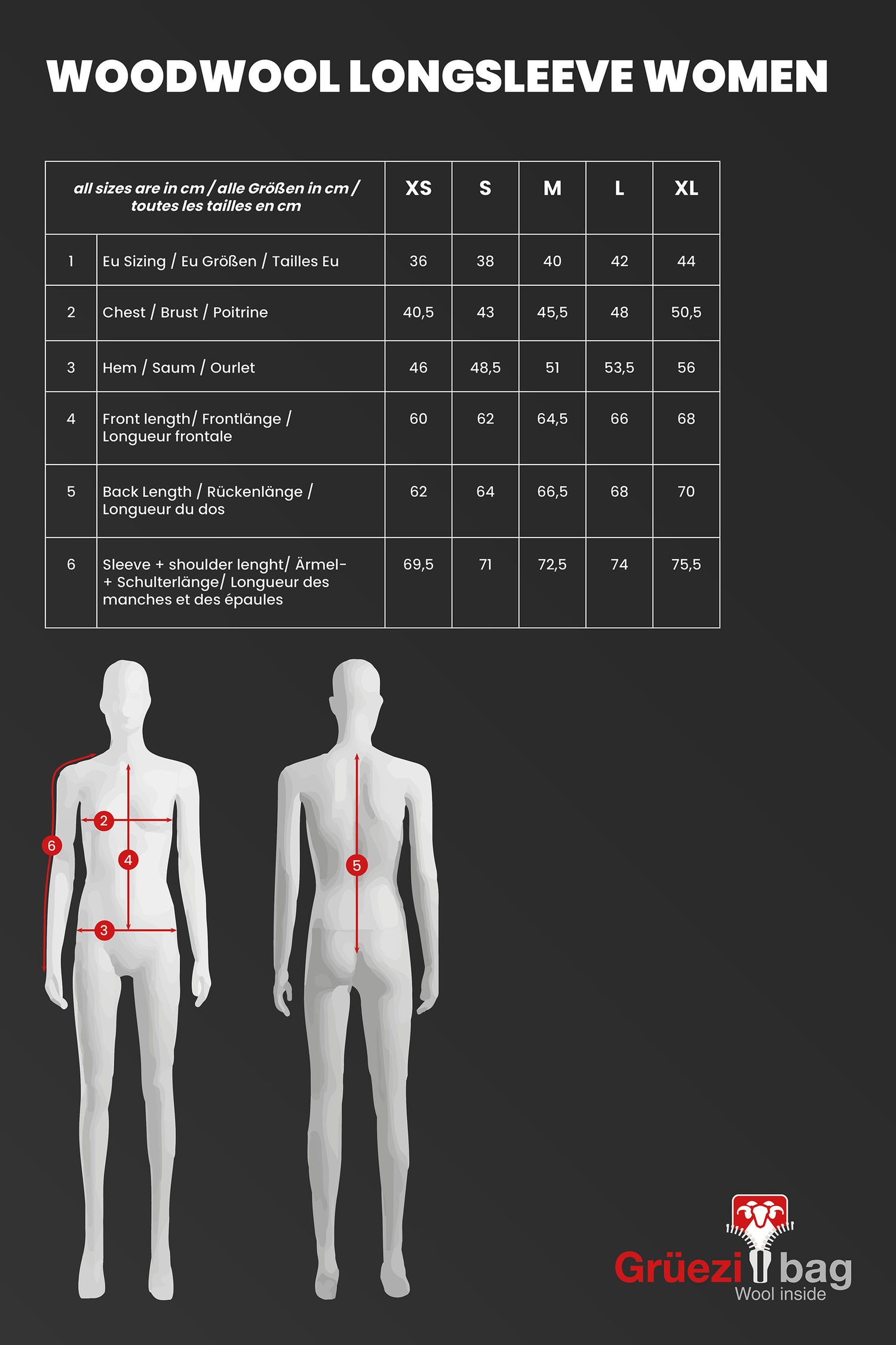 Grüezibag WoodWool Longsleeve Lady Phillippa Bayberry Green