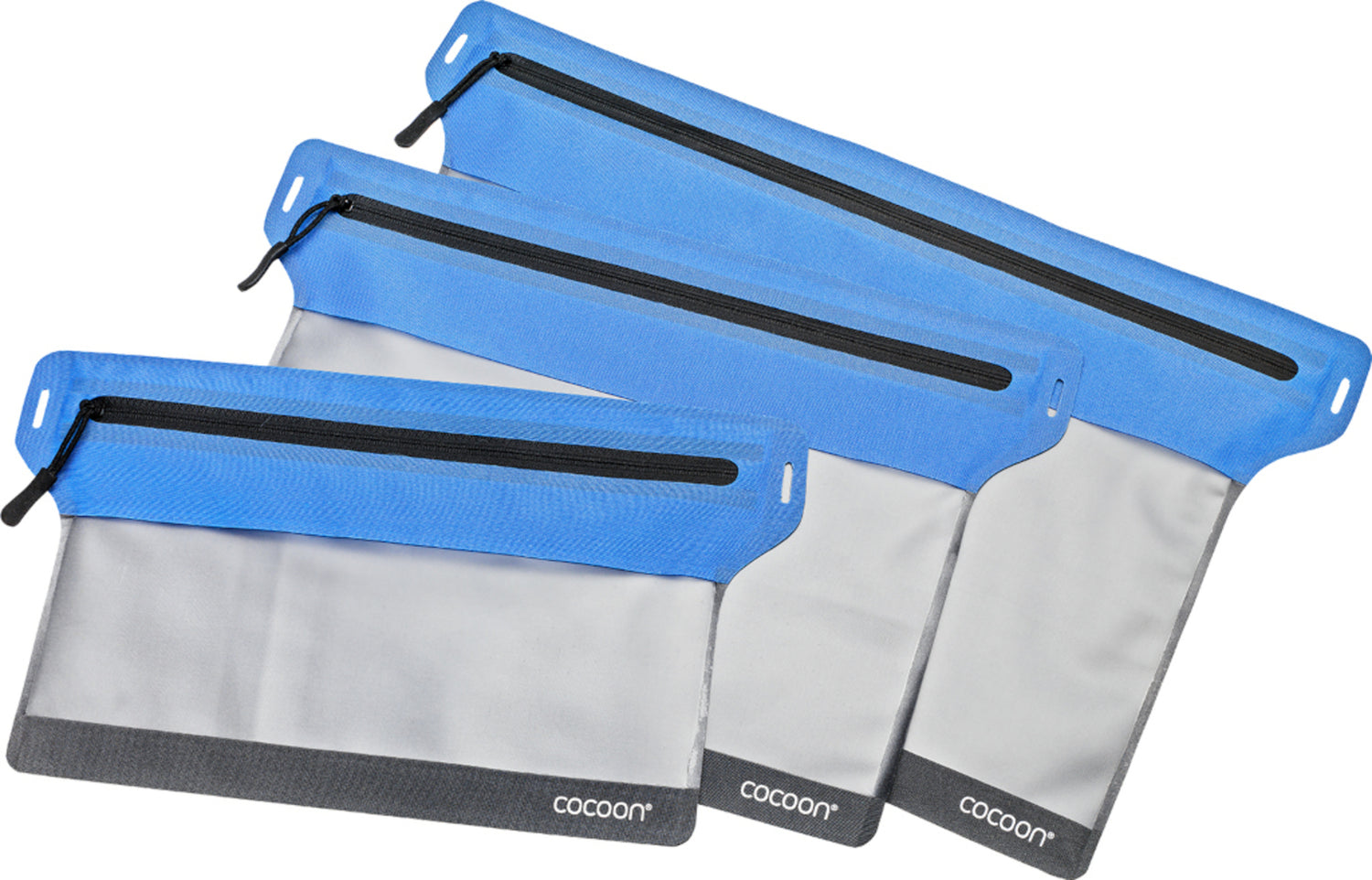 Cocoon Zippered Flat Document Bags Size M grey/blue