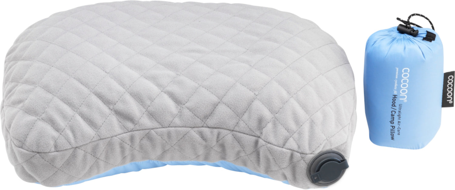Cocoon Air Core Hood / Camp Pillow Ultralight light-blue/grey