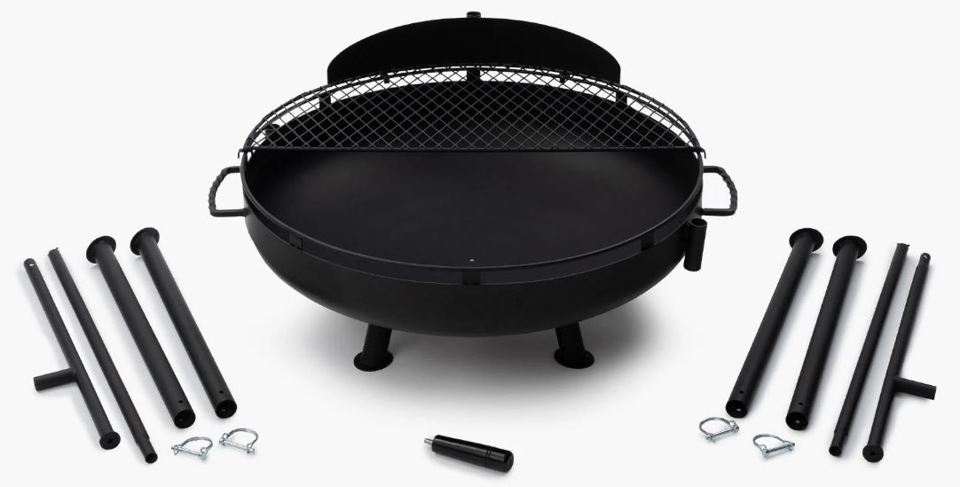 Barebones Cowboy Fire Pit Grill System