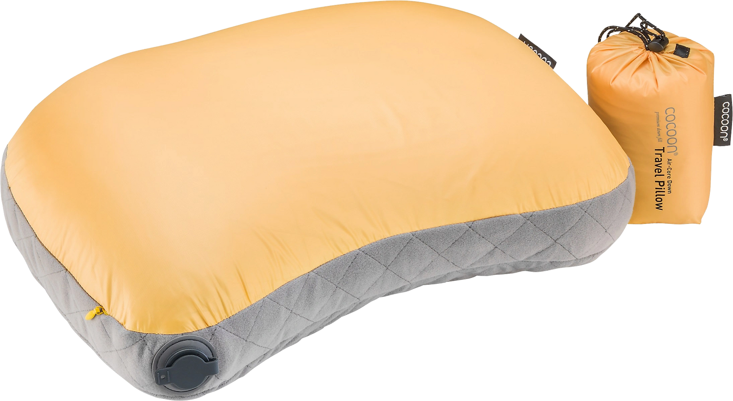 Cocoon Air Core Down Travel Pillow sunflower/grey