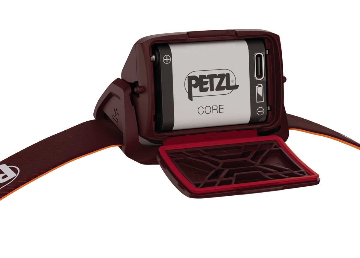 Petzl ACTIK® CORE Rot – Leistungsstarke, aufladbare Stirnlampe mit Rotlicht (625 Lumen)