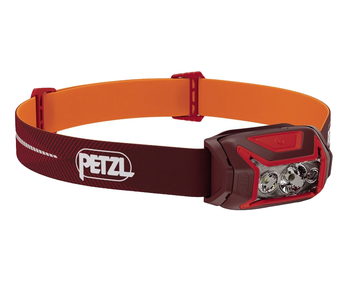 Petzl ACTIK® CORE Rot – Leistungsstarke, aufladbare Stirnlampe mit Rotlicht (625 Lumen)