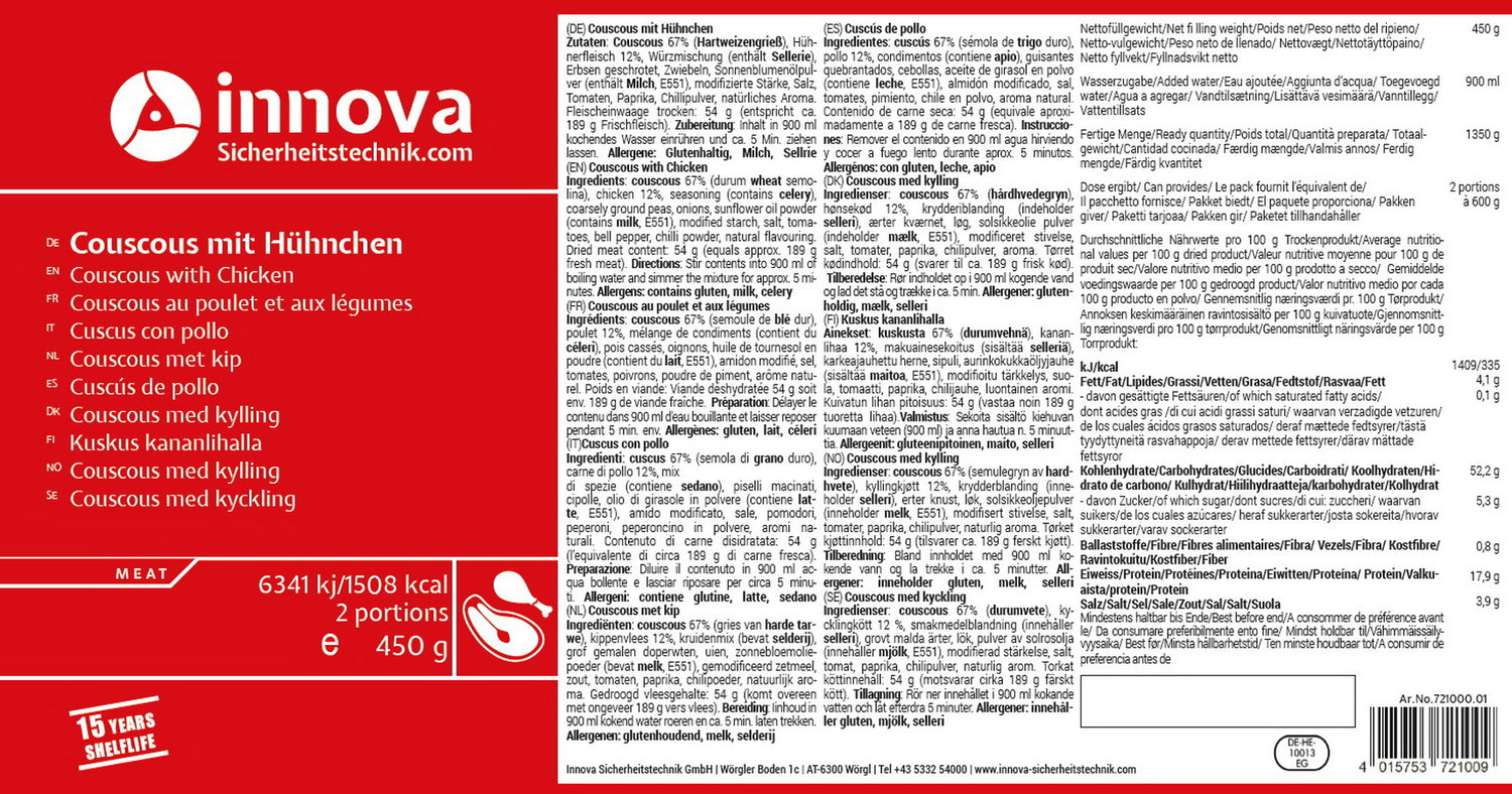 Innova Couscous mit Hühnchen