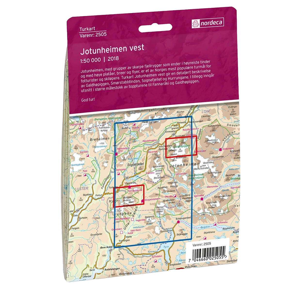 Turkart Jotunheimen West Wanderkarte