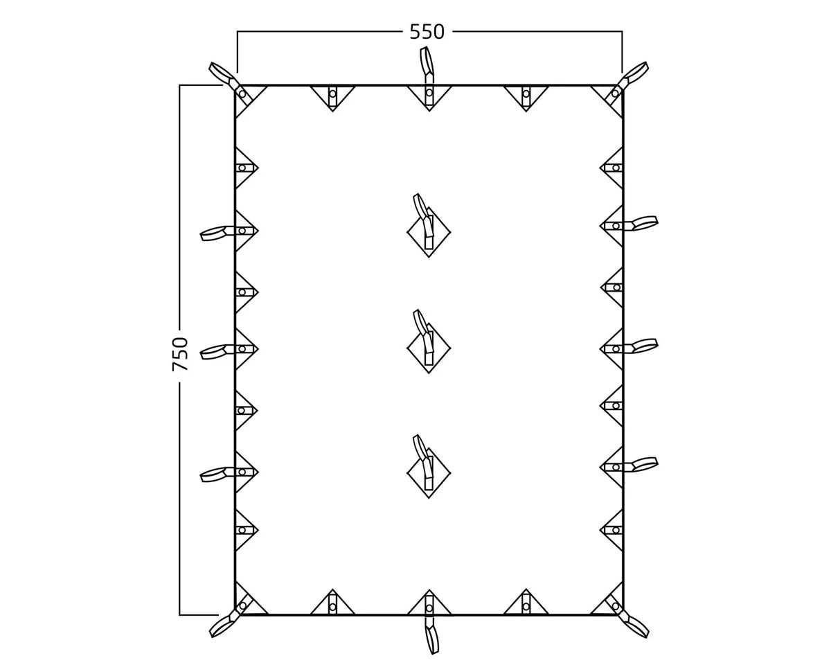 Nordisk Kari 40, 41m² Baumwoll-Tarp