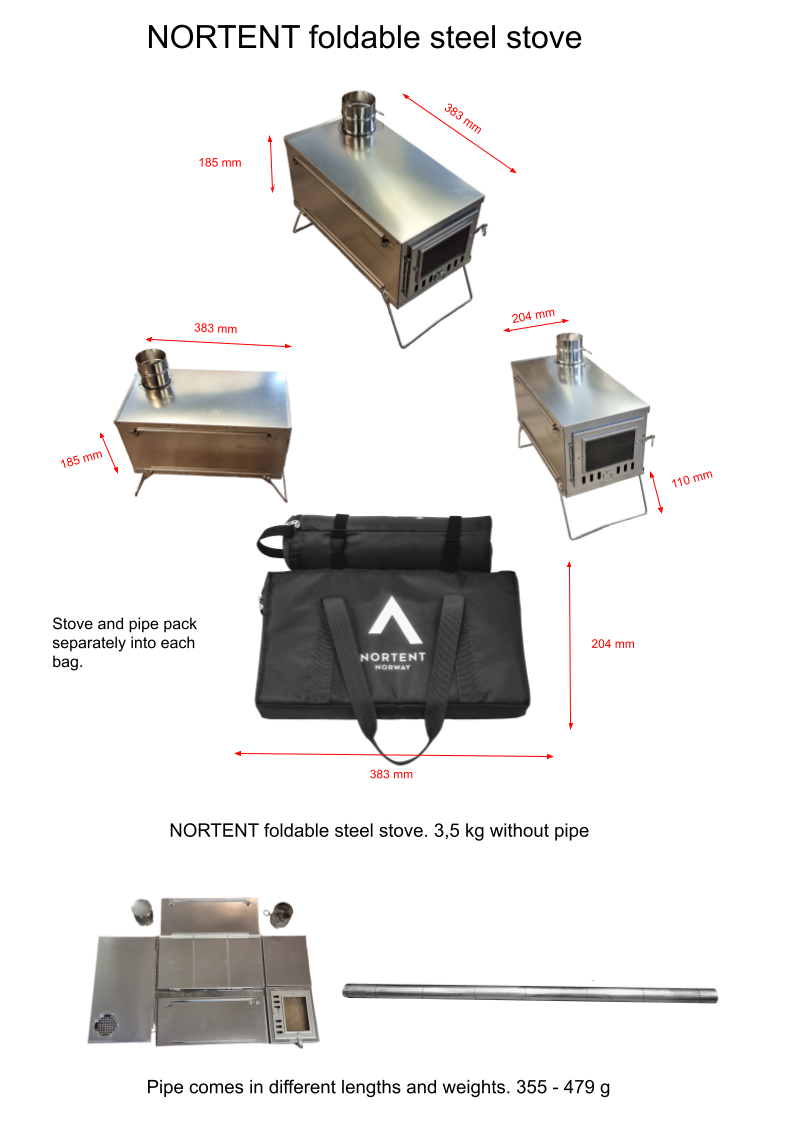 Nortent Faltbarer Zeltofen