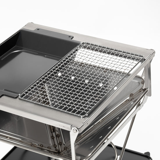 Snow Peak Stainless Half Grill Pro Kompakter Edelstahl-Grillrost für Takibi & Grill Bridge