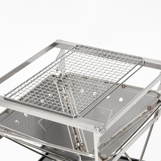 Snow Peak Stainless Half Grill Pro Kompakter Edelstahl-Grillrost für Takibi & Grill Bridge