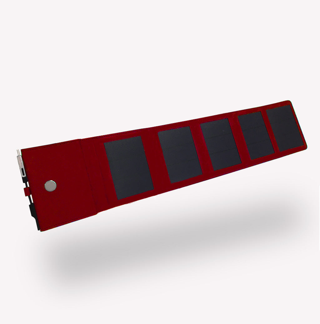 SunSlice PHOTON – Ultrakompakte 4W Solar-Powerbank mit 4.000 mAh Akku Red