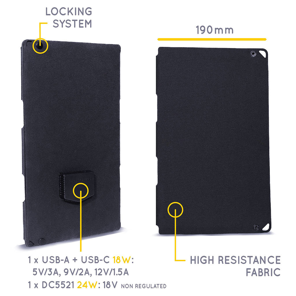 SunSlice Fusion Flex 24 - 24W Solar Panel