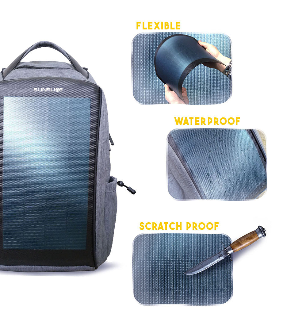 SunSlice Zenith - 25L 8W Solar BackpackGrey