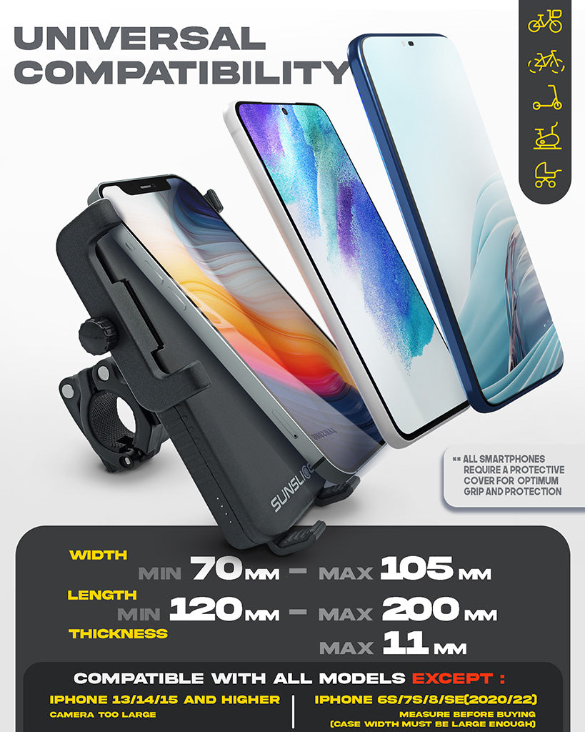 SunSlice Cyclotron - 5'000 mAh Bike Phone Holder