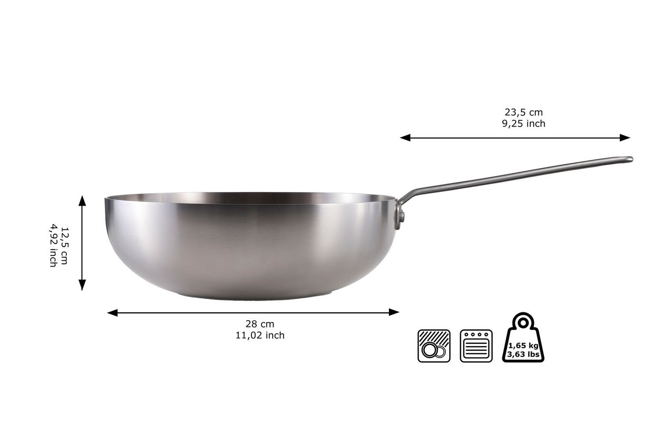 Skottsberg Wok Edelstahl 28 cm