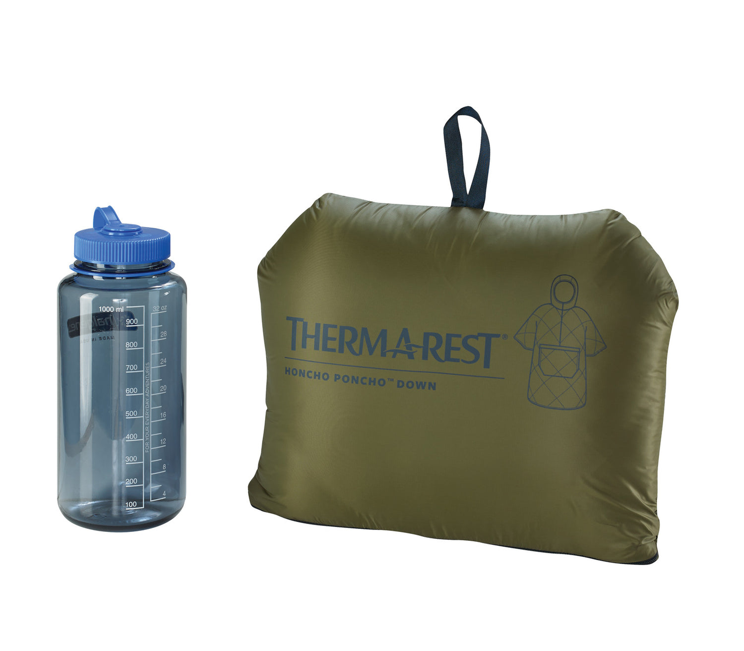 Thermarest Honcho Poncho Down Dark Olive