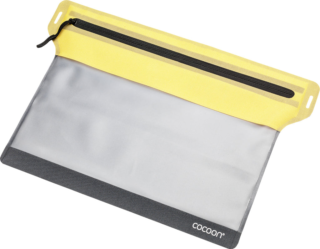 Cocoon Zippered Flat Document Bags Size M grey/yellow