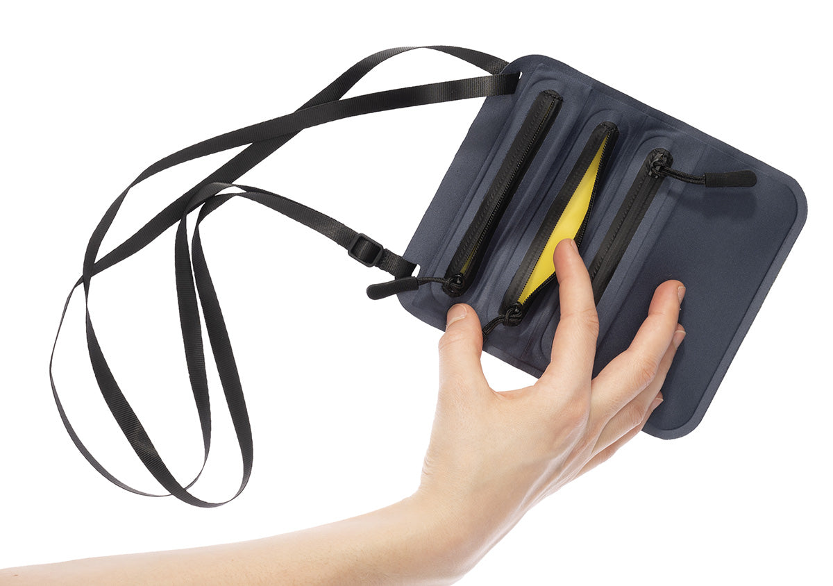 Cocoon Secret Neck Wallet navy/yellow