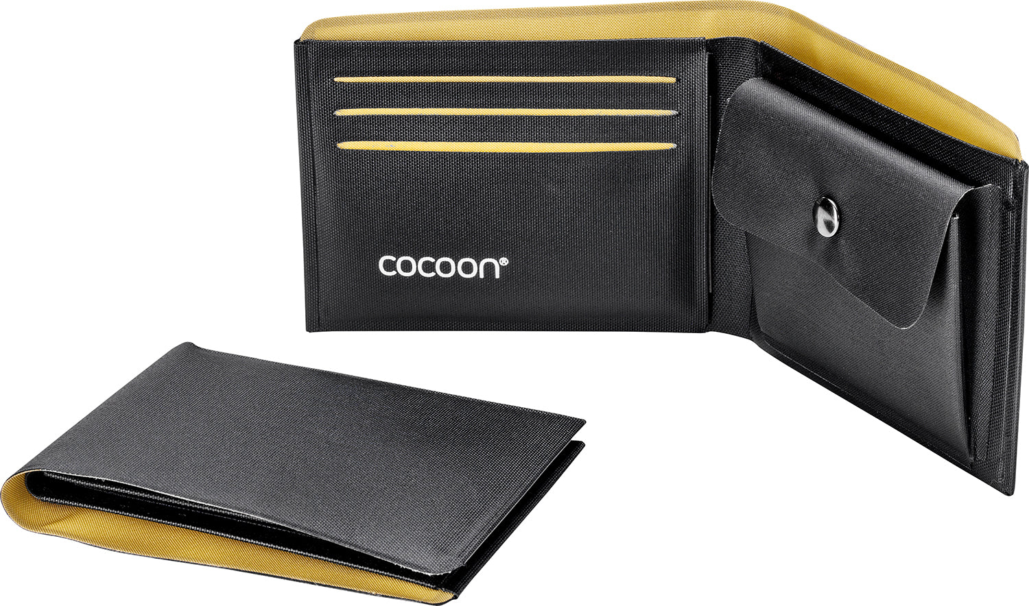 Cocoon Wallet with Coin Pocket black/yellow