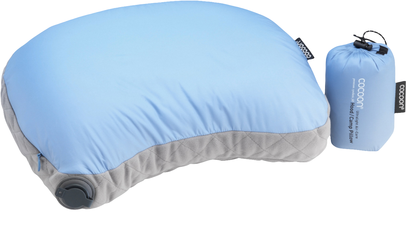 Cocoon Air Core Hood / Camp Pillow Ultralight light-blue/grey