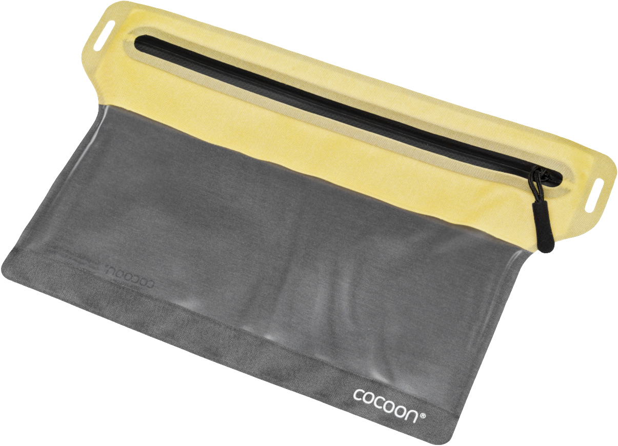 Cocoon Zippered Flat Document Bags Size S grey/yellow