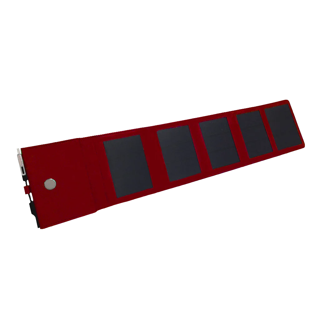 SunSlice PHOTON – Ultrakompakte 4W Solar-Powerbank mit 4.000 mAh Akku Red