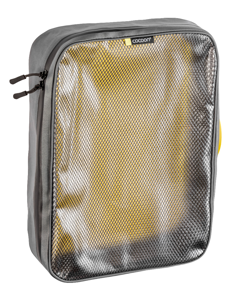 Cocoon Cocoon Packing Cube with Laminated Net Top L grey/yellow