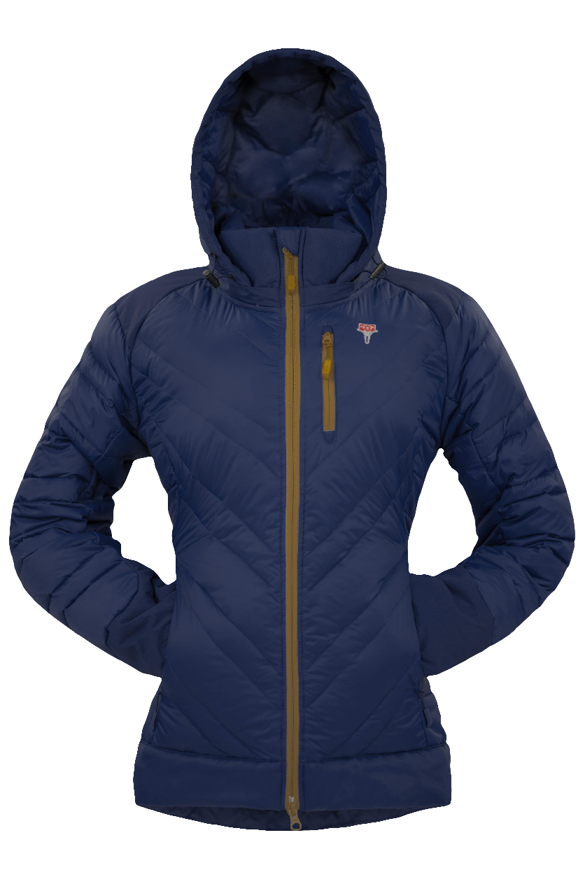 Grüezibag Lightful DownWool Jacket W Saphir Blue - Mustard