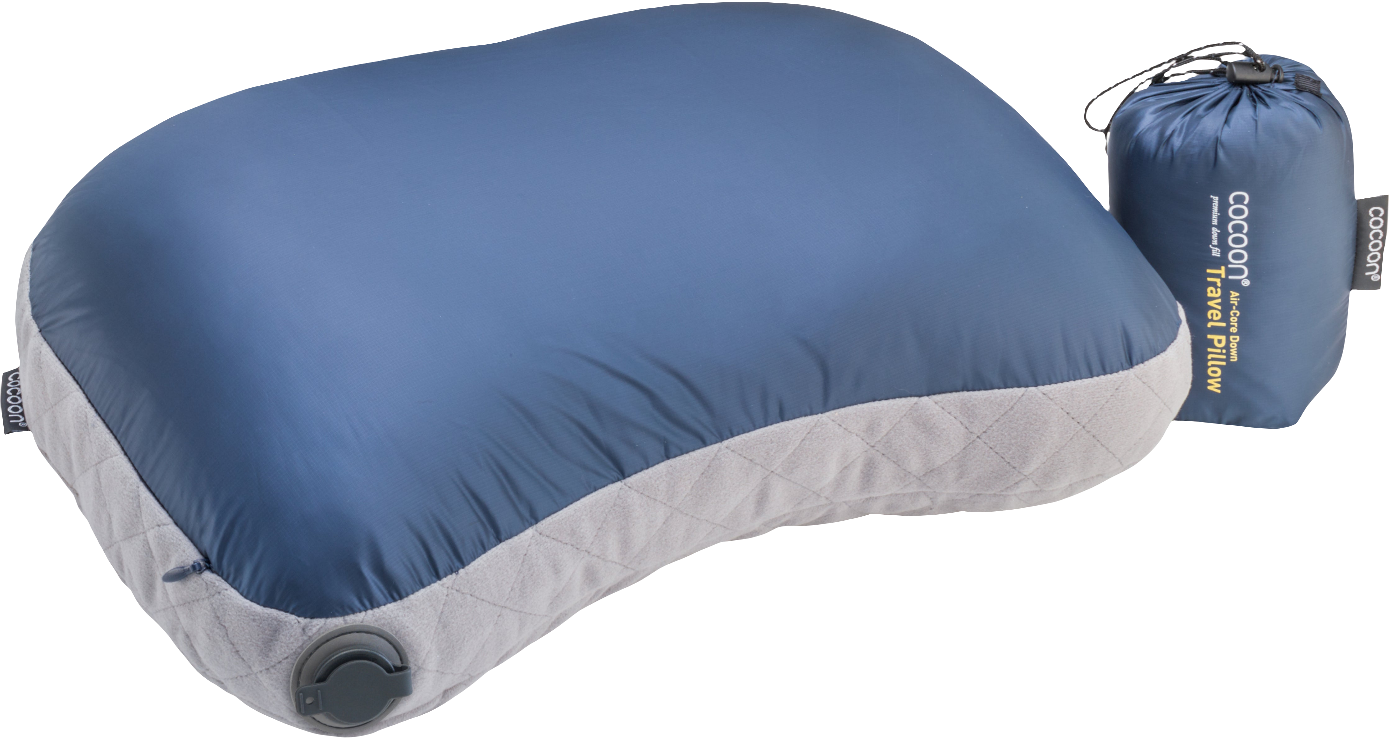 Cocoon Air Core Down Travel Pillow dark indigo/grey