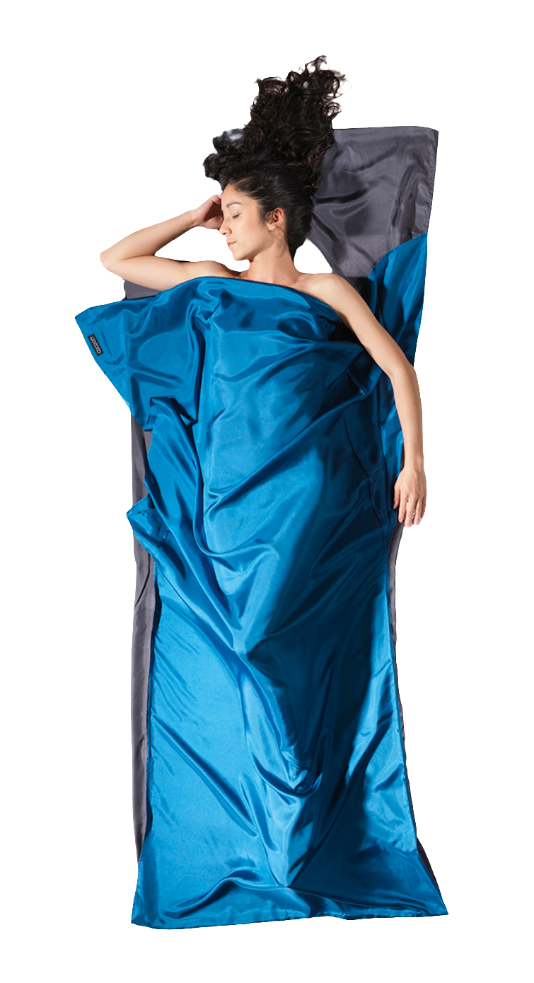 Cocoon Silk TravelSheet rhino / cornflower