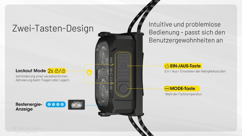 Nitecore NU25 MCT UL - 400 Lumen
