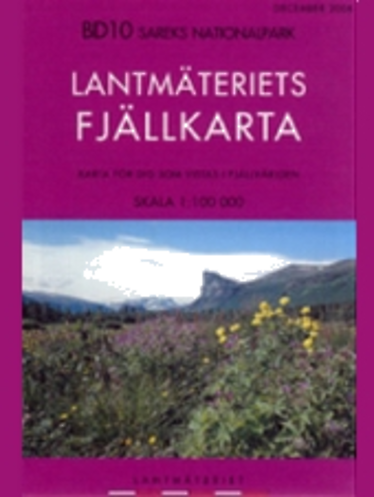 Fjällkarten BD10 Sareks Nationalpark