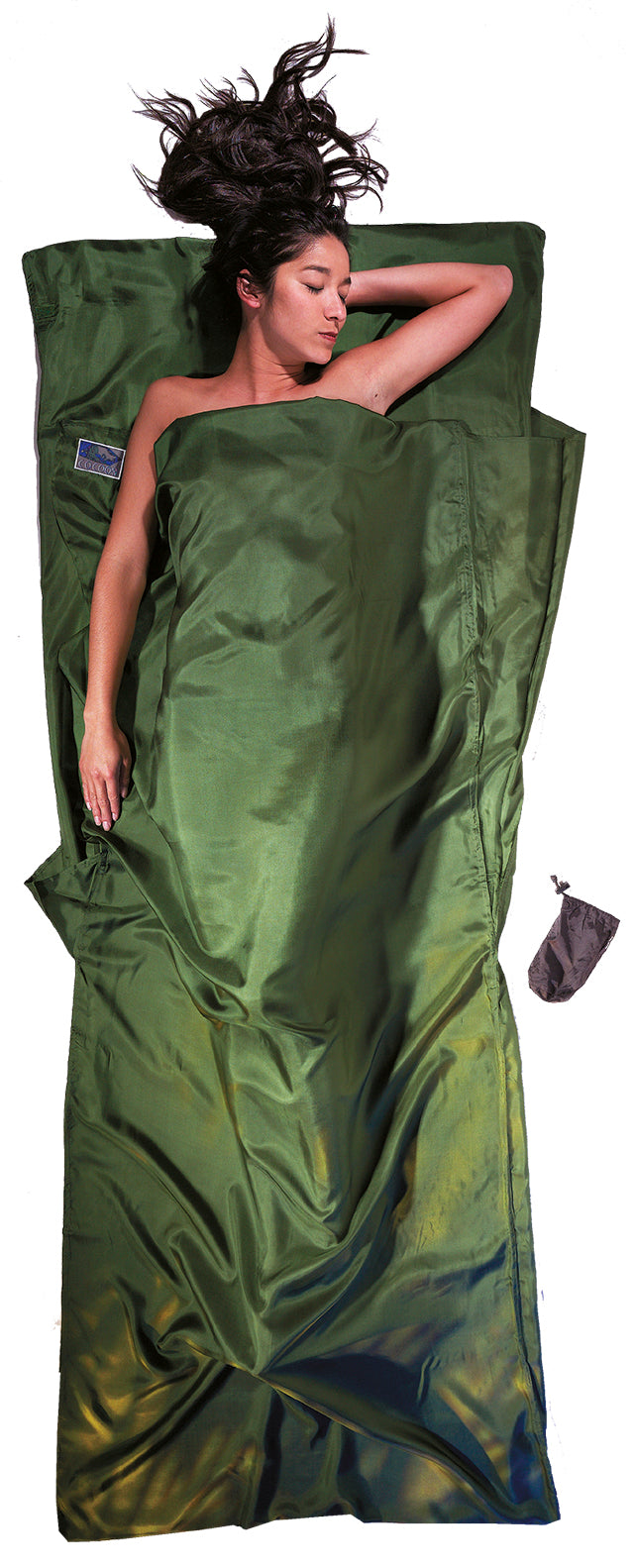 Cocoon Silk TravelSheet dark olive green