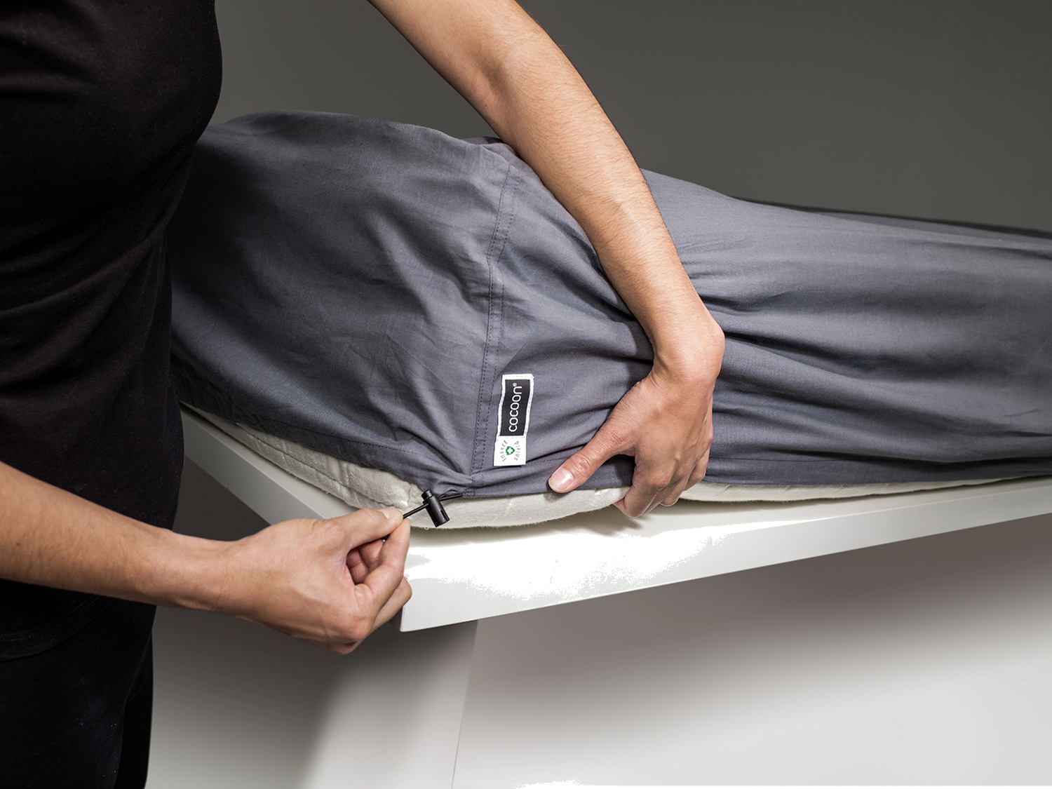 Cocoon Egypt. Cotton Insect Protection Sheets Double Size elephant grey