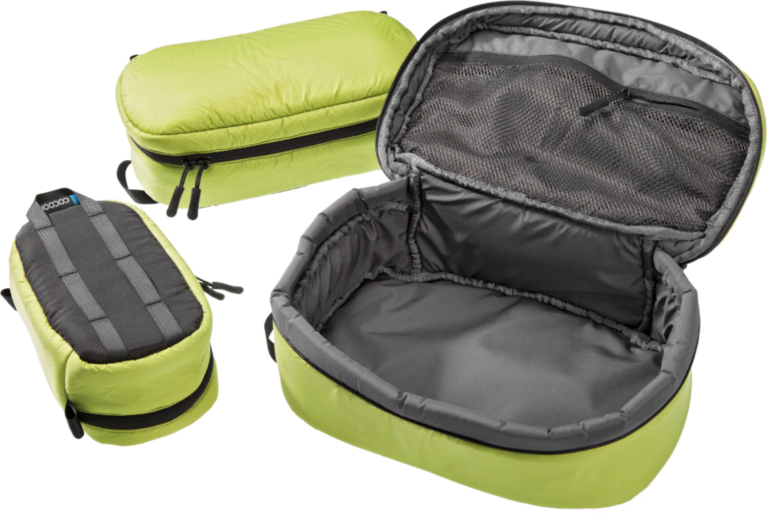 Cocoon Padded Cube Size L lime / beluga grey inside
