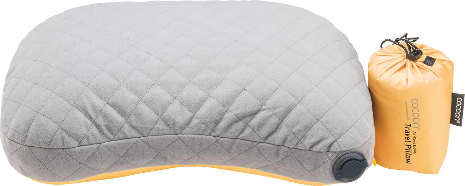 Cocoon Air Core Down Travel Pillow sunflower/grey