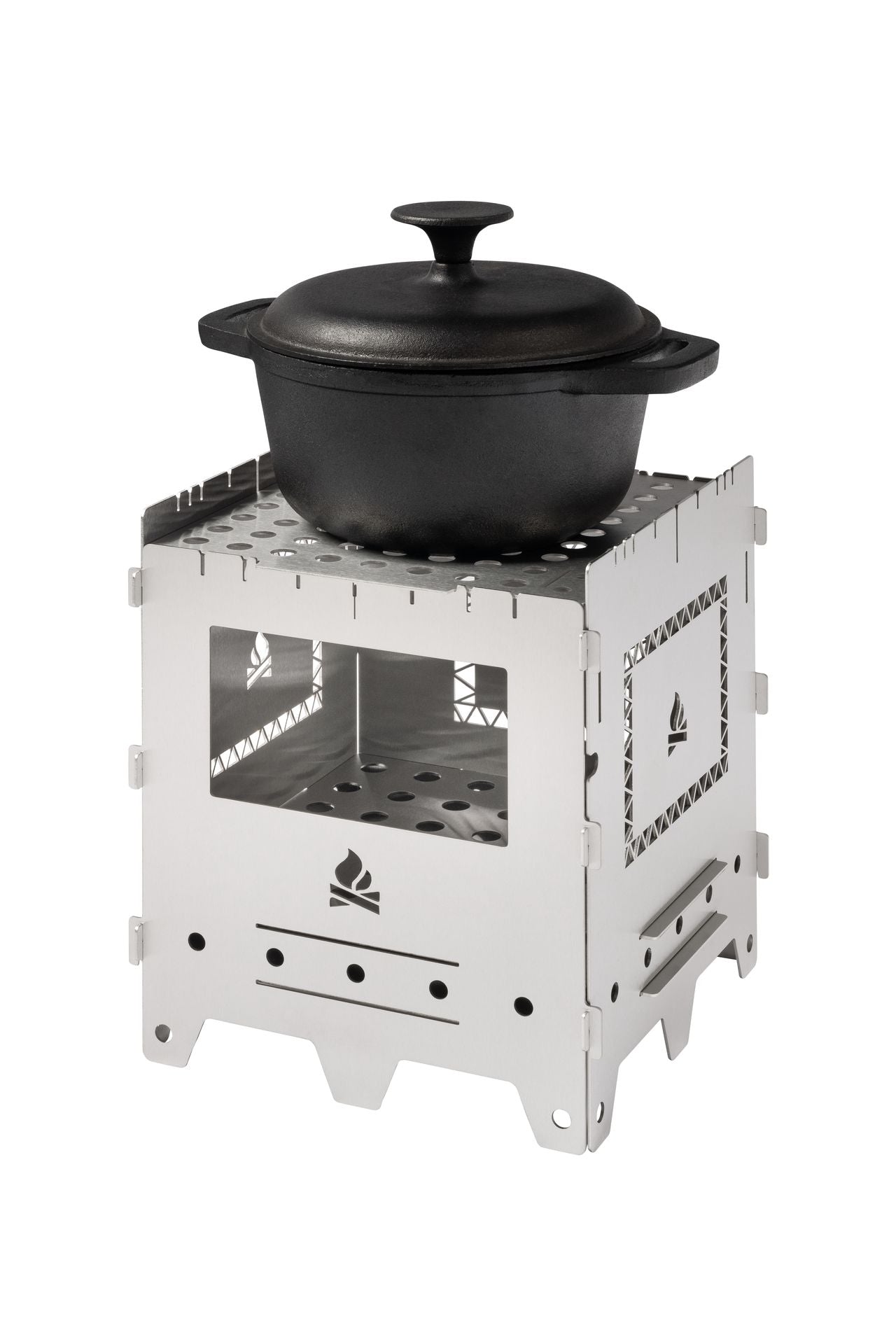 Bushcraft Essentials Grillplatte Bushbox XXL Campfire