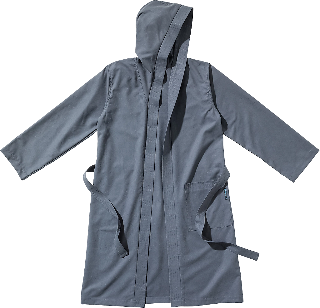Cocoon Microfiber Bathrobe Ultralight with Hood Size XXL anchor grey