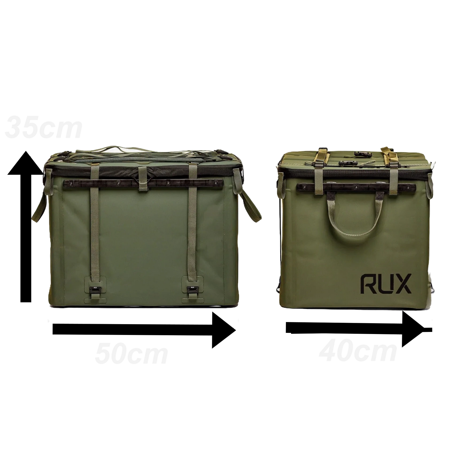 RUX 70L faltbare, wetterfeste 70-Liter-Transportbox Black
