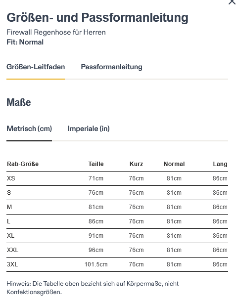 Rab Firewall Regenhose für Herren Lang