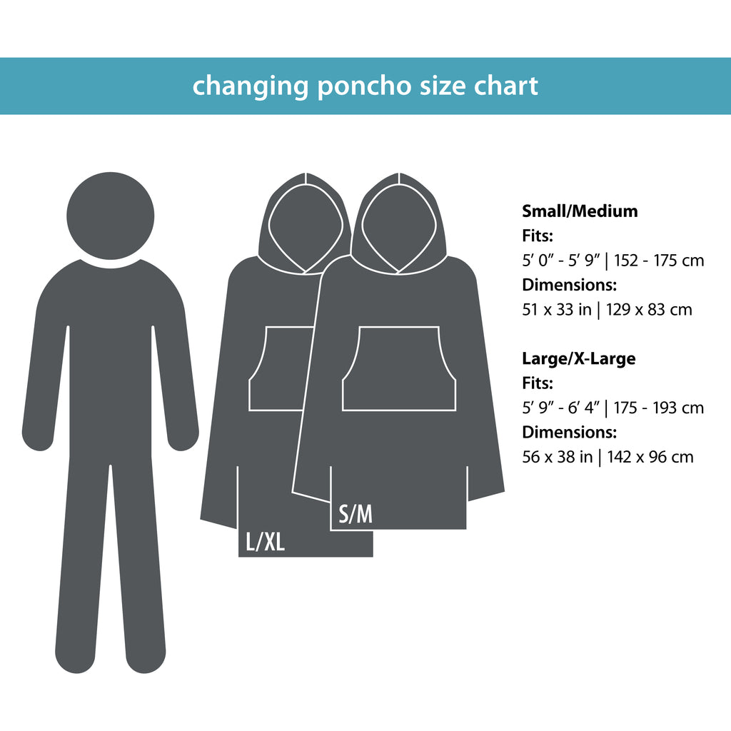 PackTowl Changing Poncho Botanical L/XL